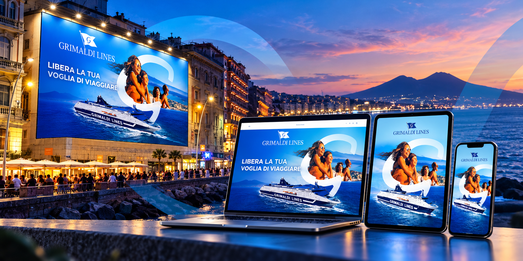 Grimaldi Lines - Campagna pubblicitaria multipiattaforma